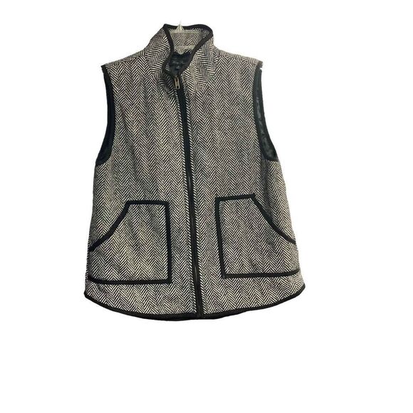 HONEY PUNCH Herringbone Vest Size Medium Black & White‎ - Picture 3 of 8